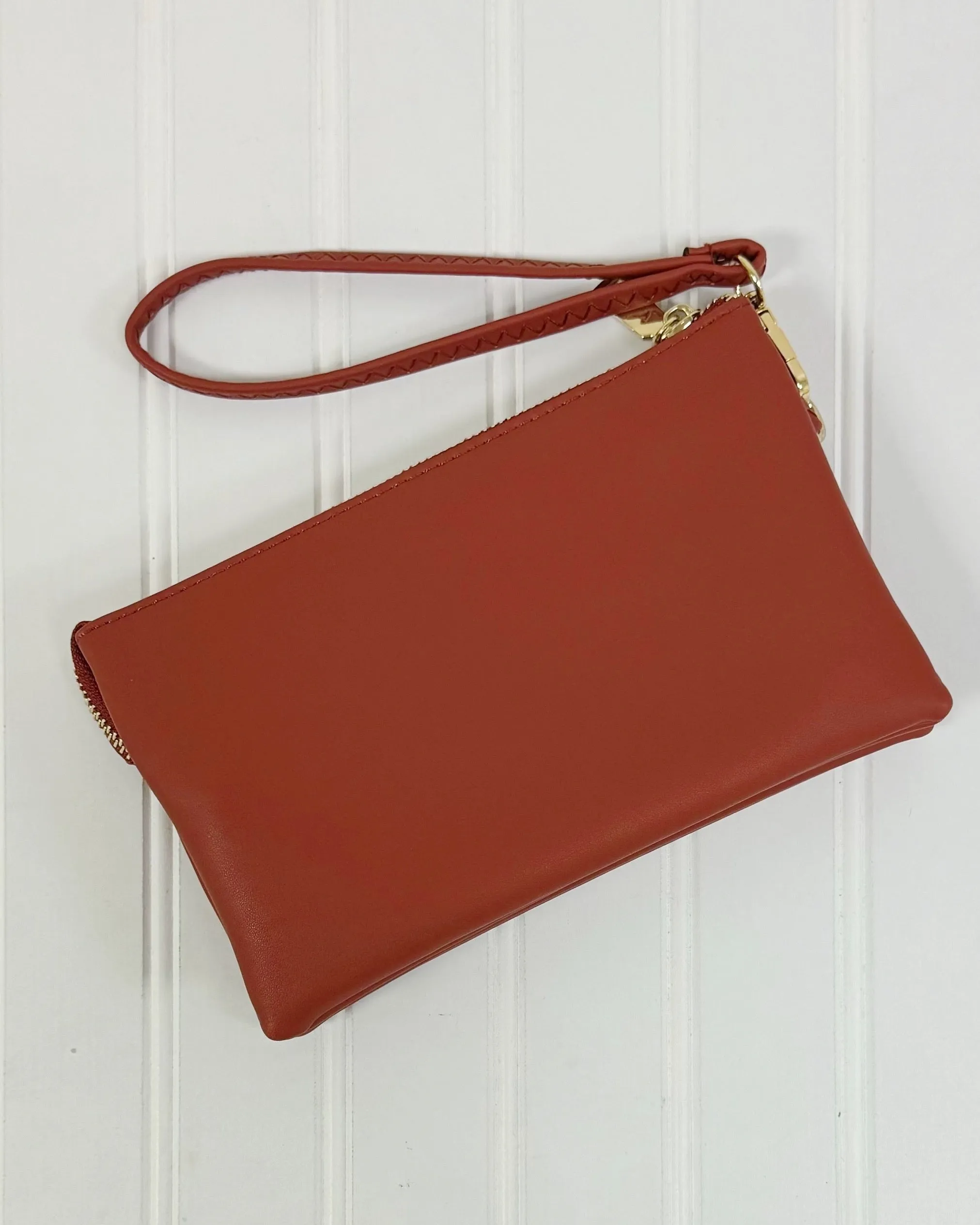 Riley Crossbody/Wristlet in Brick FINAL SALE