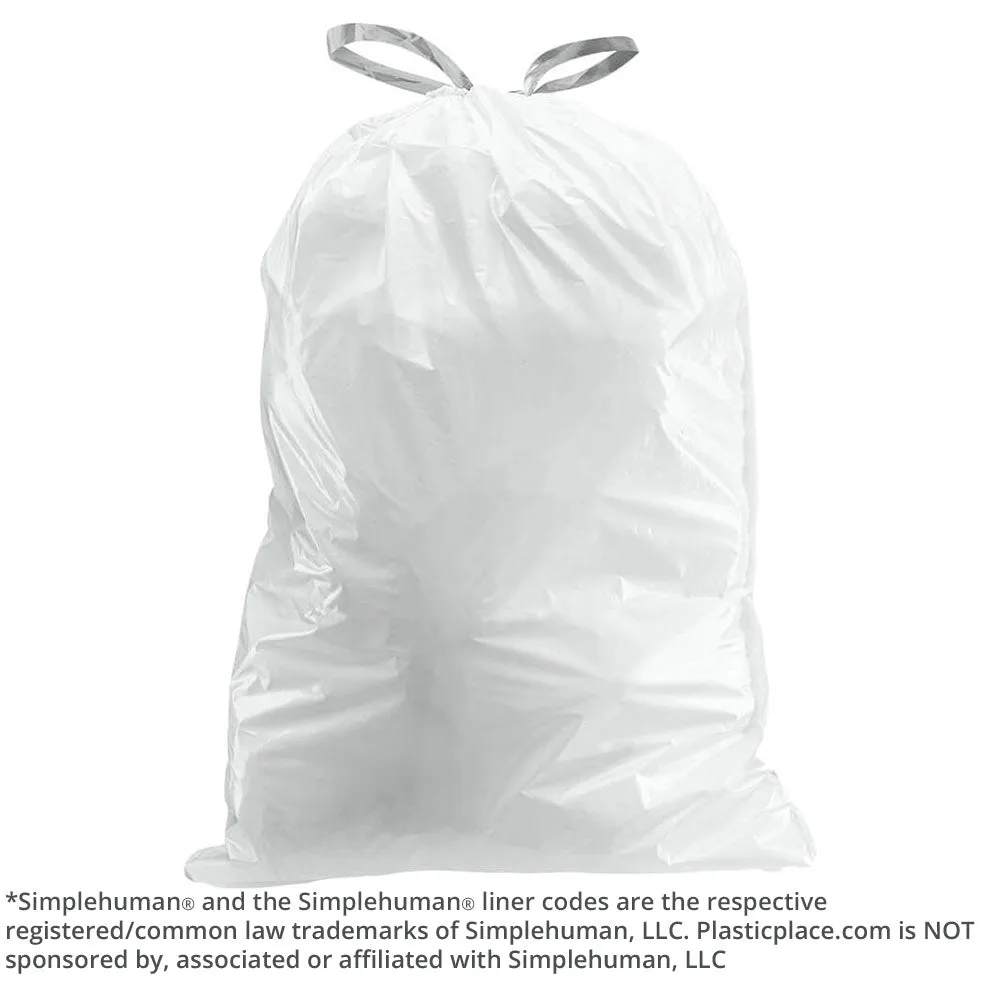 Simplehuman®* Compatible Trash Bags - Code X - 21 Gallon - 200/Case