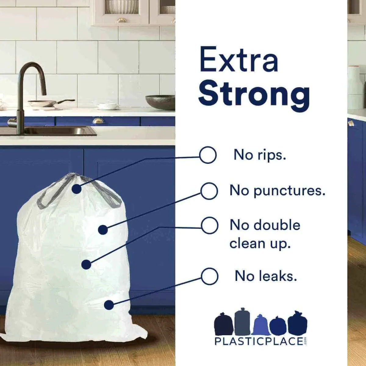 Simplehuman®* Compatible Trash Bags - Code X - 21 Gallon - 200/Case