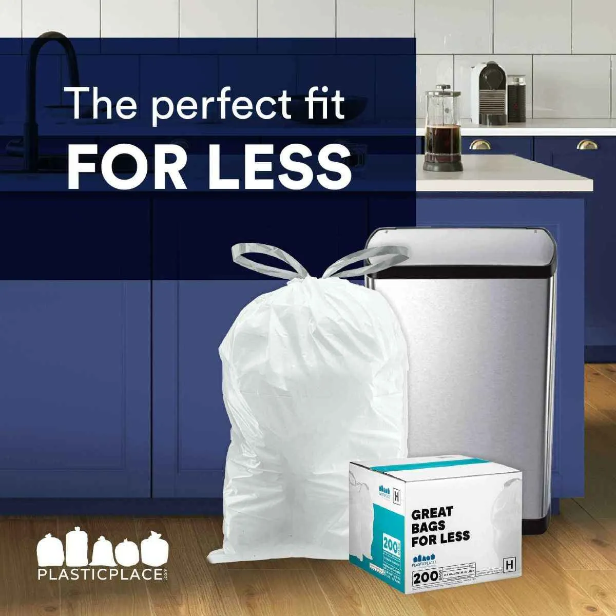 Simplehuman®* Compatible Trash Bags - Code X - 21 Gallon - 200/Case