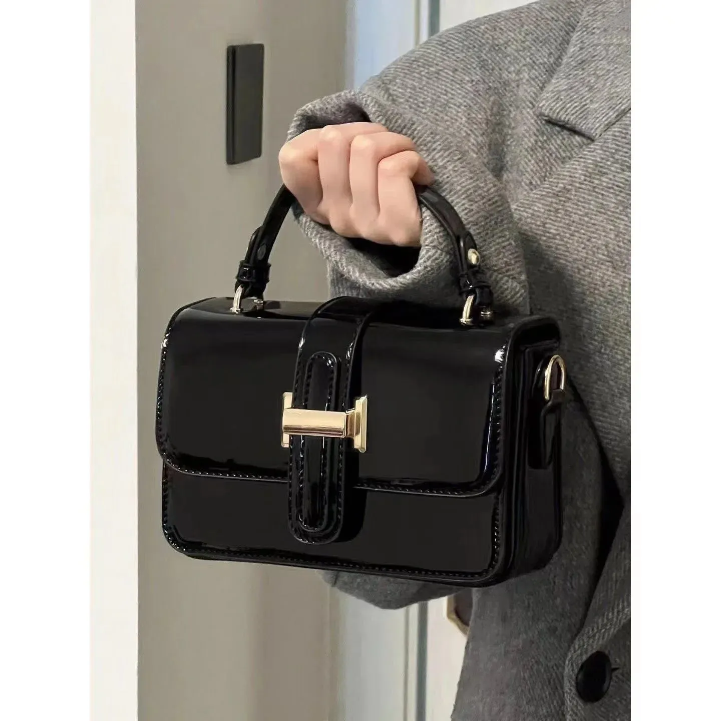 Sohiwoo Handbags Crossbody Sac Bags Black Purses Hobo à Shoulder Main Plaid Women Bag Femme Flap For And