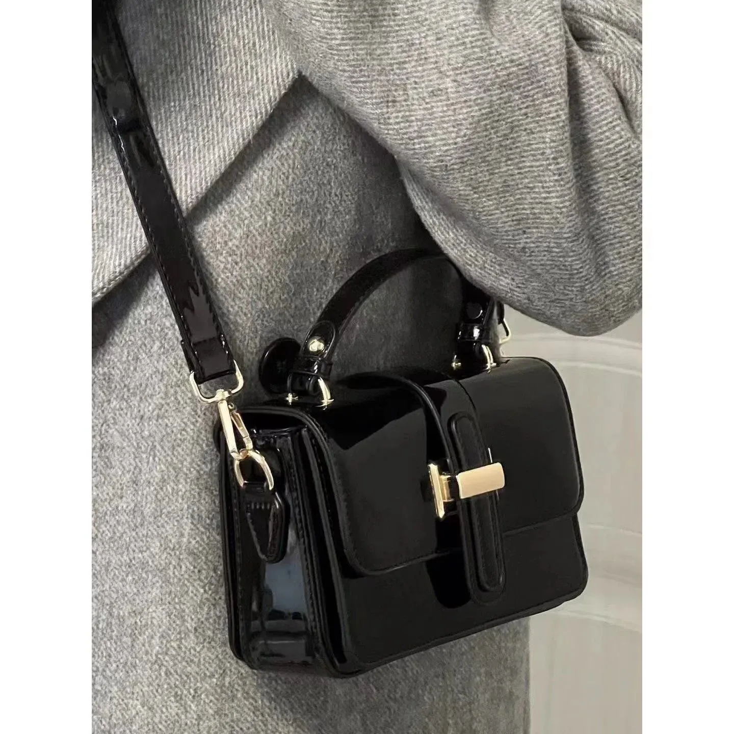 Sohiwoo Handbags Crossbody Sac Bags Black Purses Hobo à Shoulder Main Plaid Women Bag Femme Flap For And