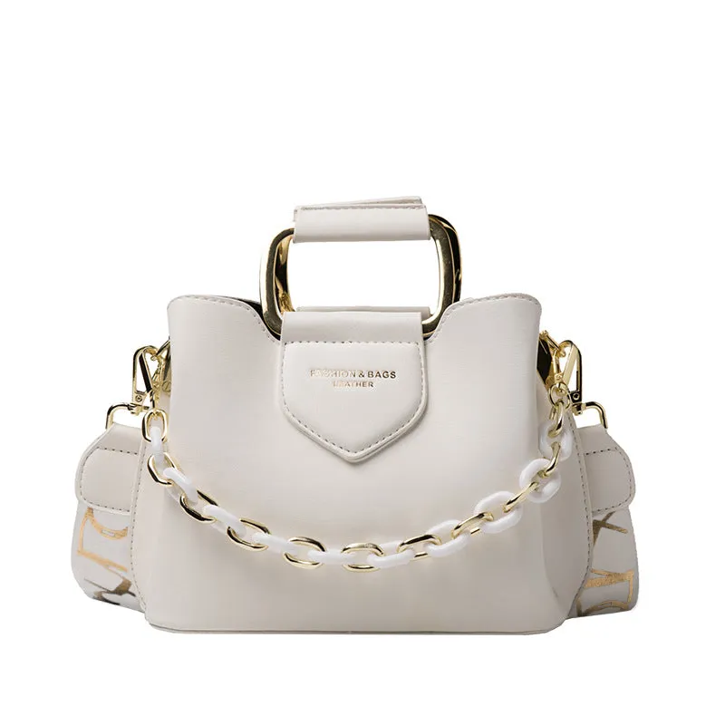 Sohiwoo Retro Square Crossbody Satchel Bag Classic Solid Color Handbag Versatile Shoulder Bag