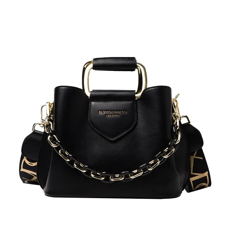 Sohiwoo Retro Square Crossbody Satchel Bag Classic Solid Color Handbag Versatile Shoulder Bag