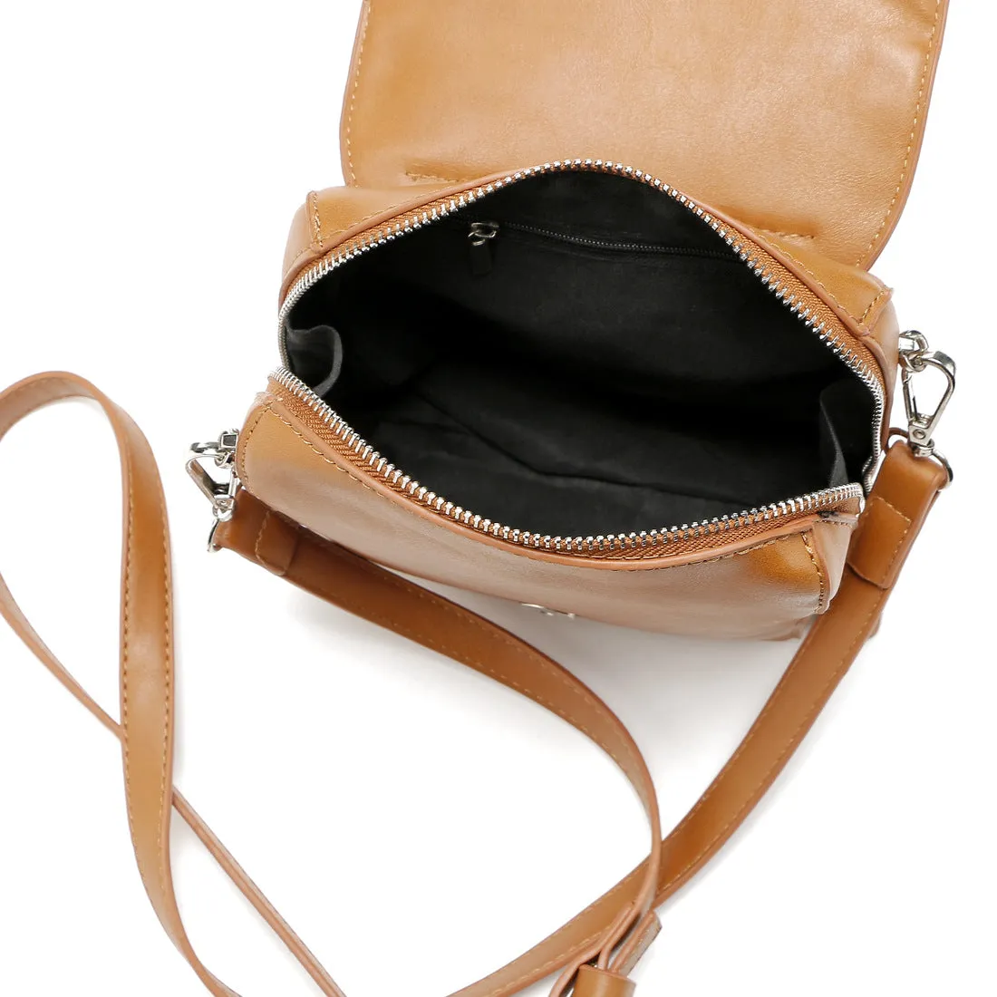 Sohiwoo Solid Color Crossbody Flap Bag Tassel Decor Handbags Fashion Versatile Shoulder Bag