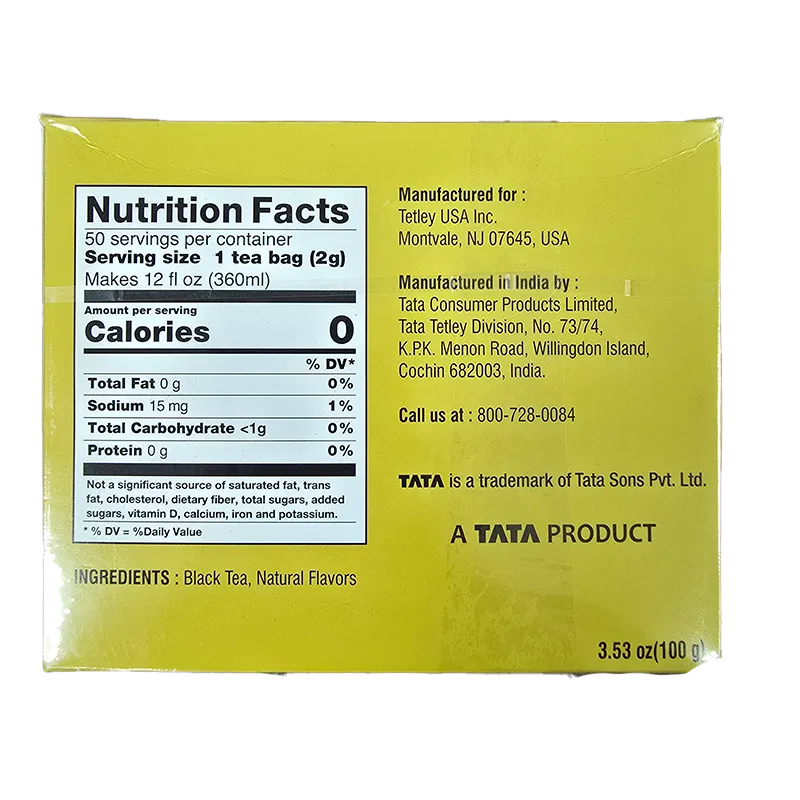 Tata Tea Ginger Chai - 50 Tea Bags (100gm)